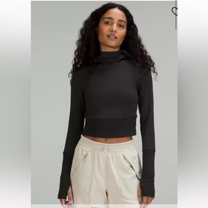 NWT! Lululemon Modal Fleece Long-Sleeve Hoodie, size 6, Black